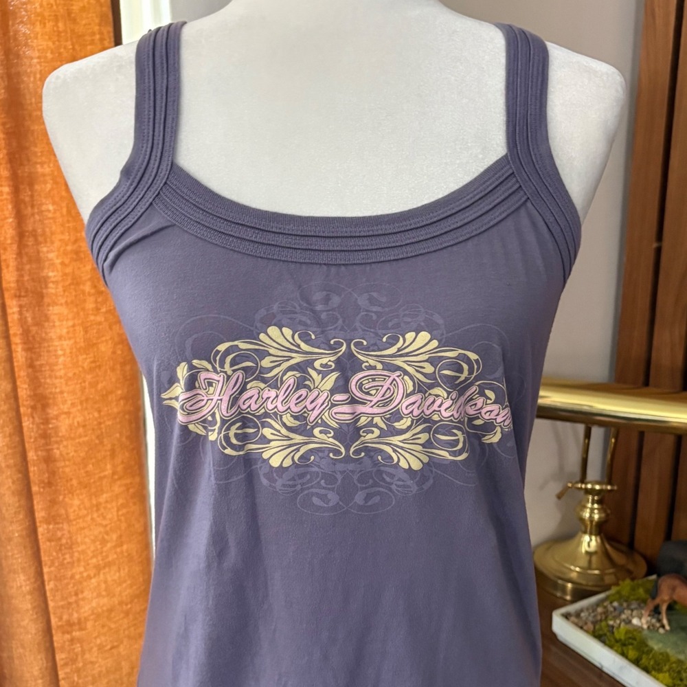 Harley-Davidson Womens Purple Graphic Tank Top XL House of Milwaukee